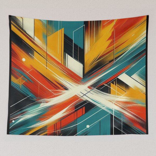 Item preview, Minimalist Acrylic Art in 3 Bold Colors – Modern Abstract Design for Clothing, Home Decor & Accessories designed and sold by knalpot-design.
