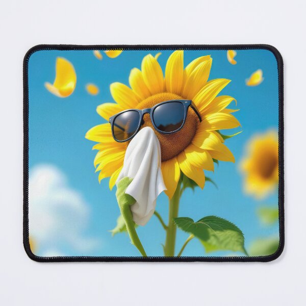 Item preview, Sunflower Sneezing With a White Tissue designed and sold by Maria Dryfhout.