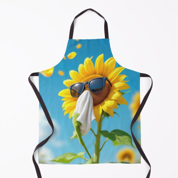 Item preview, Sunflower Sneezing With a White Tissue designed and sold by Maria Dryfhout.