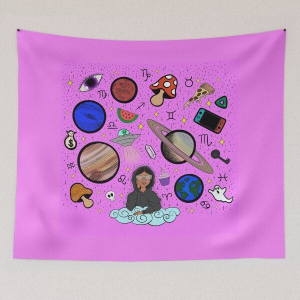 Item preview, Earth to Kyla - Soft Pink designed and sold by Eclectic Soul Art Co..
