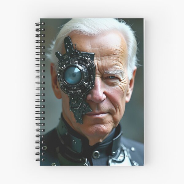 Item preview, Futuristic portrait of the former US's President Joe Biden. designed and sold by Nadia Russ Design.
