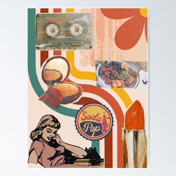 Item preview, Groovy Retro Collage designed and sold by Leaf & Layer.