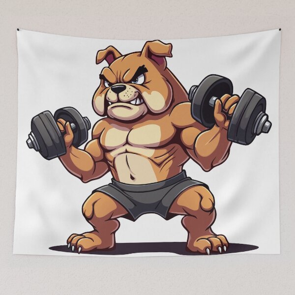 Item preview, Buff Bulldog | Cartoon Strong Gym Dog designed and sold by NovaProArt.