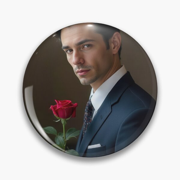 Item preview, Charming Man With Red Rose designed and sold by Maria Dryfhout.