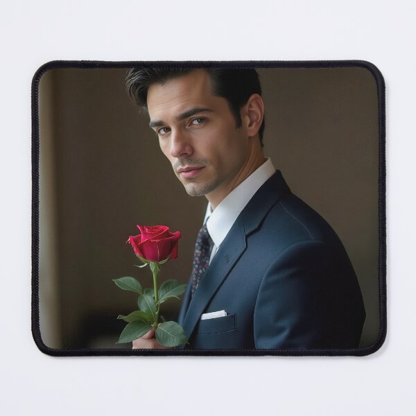 Item preview, Charming Man With Red Rose designed and sold by Maria Dryfhout.