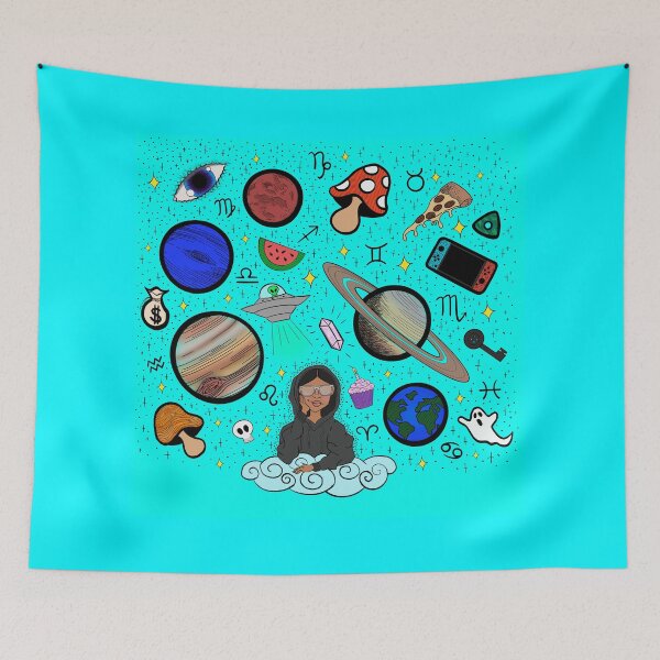 Item preview, Earth to Kyla - Electric Blue designed and sold by Eclectic Soul Art Co..
