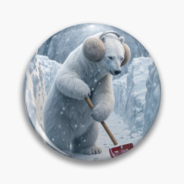 Item preview, Polar Bear Shoveling Snow designed and sold by Maria Dryfhout.