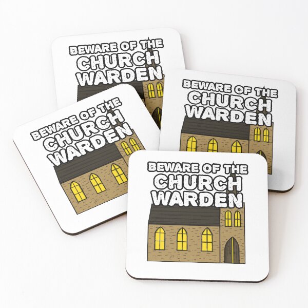 Item preview, Beware Of The Church Warden, Christian Sarcasm Funny designed and sold by doodlerob.
