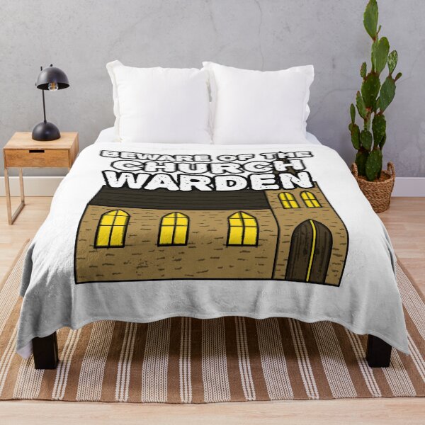 Item preview, Beware Of The Church Warden, Christian Sarcasm Funny designed and sold by doodlerob.