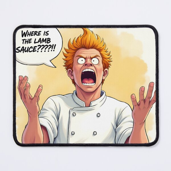 Item preview, Gordon Ramsay – Ghibli Style "Where is the Lamb Sauce?!" designed and sold by Wolfi51.