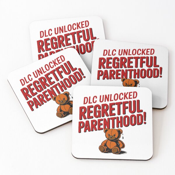Item preview, DLC Unlocked Regretful Parenthood Dark Gamer Humor Design designed and sold by Amanda's Factory.