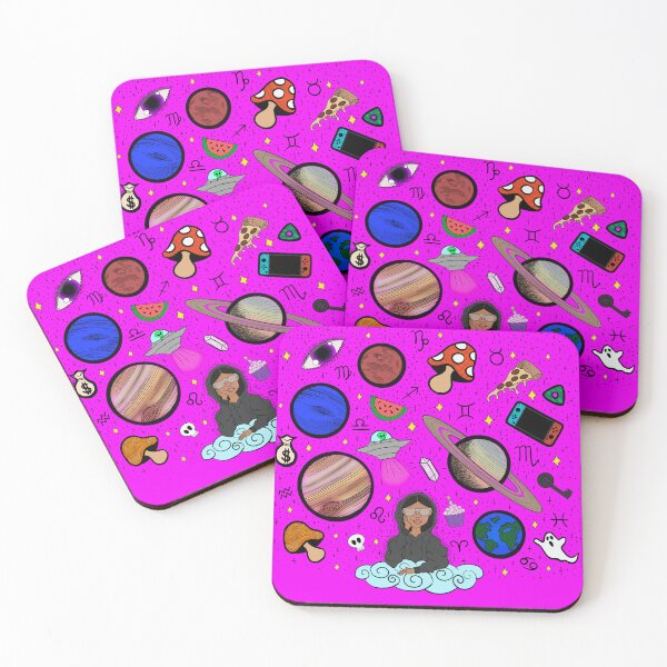 Item preview, Earth to Kyla - Hot Pink designed and sold by Eclectic Soul Art Co..