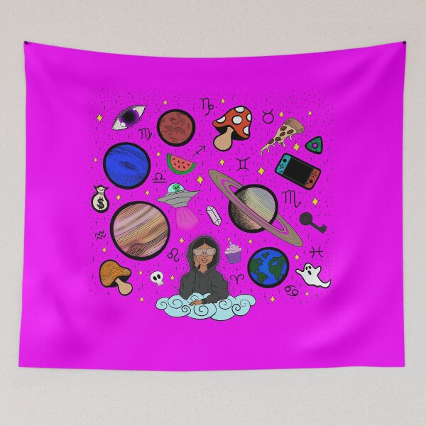 Item preview, Earth to Kyla - Hot Pink designed and sold by Eclectic Soul Art Co..