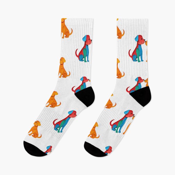 Item preview, Colorful Puppy Love - Vibrant Paper Art Dog Design designed and sold by PrimeColors.