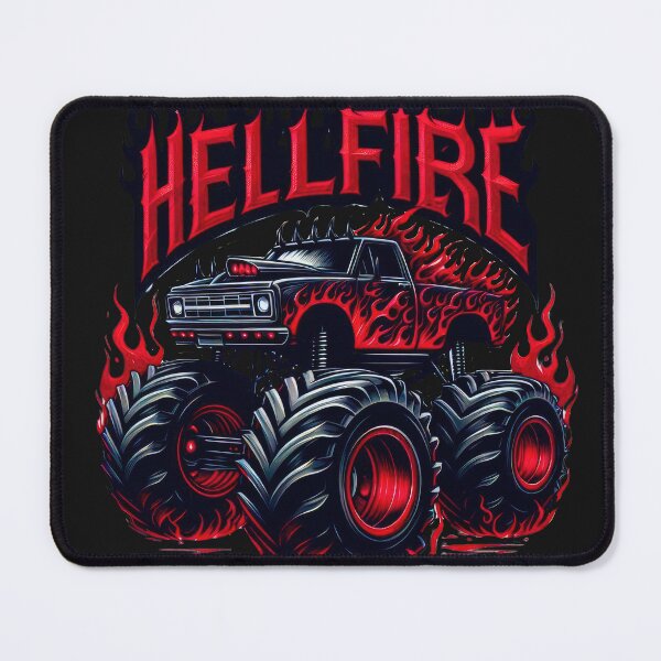 Item preview, Hellfire Monster Truck – Flaming Beast Tee for Gearheads designed and sold by UNIGRAPHIX.