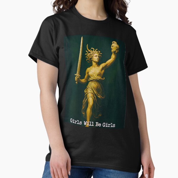 Item preview, Vintage Girls Will Be Girls Medusa with the Head Feminist Feminism designed and sold by kawaiivsglitch.