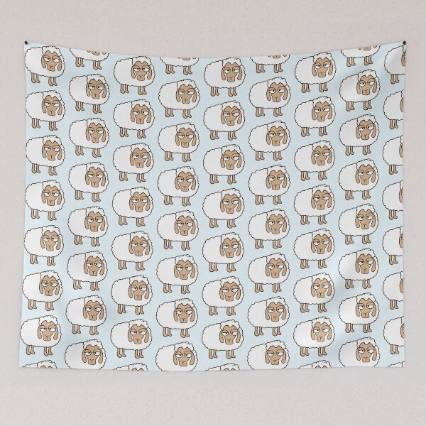 Item preview, Sheep Tired Bored Look Little Sweet Lamb Bad Mood designed and sold by shirt-o-mat.