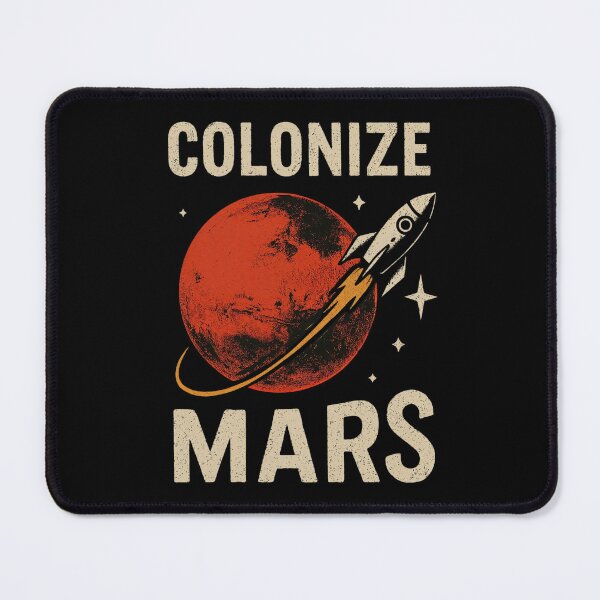 Item preview, Colonize Mars – Retro Rocket and Red Planet Space Exploration Design designed and sold by Victor Shadehorn.