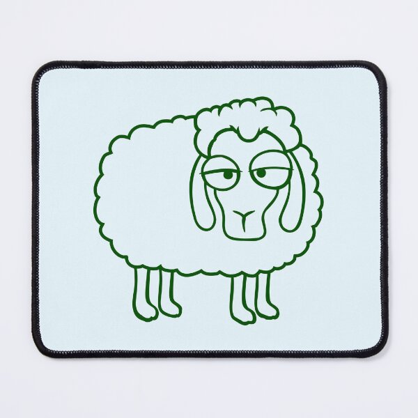 Item preview, Sheep Tired Bored Look Little Sweet Lamb Bad Mood designed and sold by shirt-o-mat.