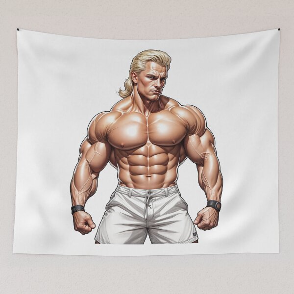 Item preview, Ultra Muscular Bodybuilder Sticker – Bold Fitness Art #114 designed and sold by ForeverPrintsOK.