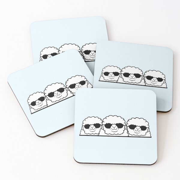 Item preview, 3 Dj Sheep Behind Fence Wall Sunglasses Friends designed and sold by shirt-o-mat.