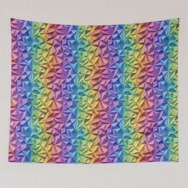 Item preview, Geometric 3D Rainbow - Summer 2025 design, irregular pattern designed and sold by WorldByEsi.