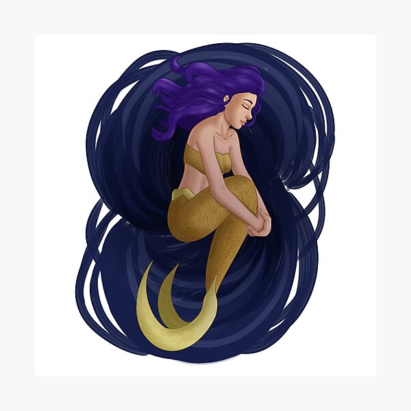Item preview, Sirena sosteniendo su cola designed and sold by AssortedDrawings.