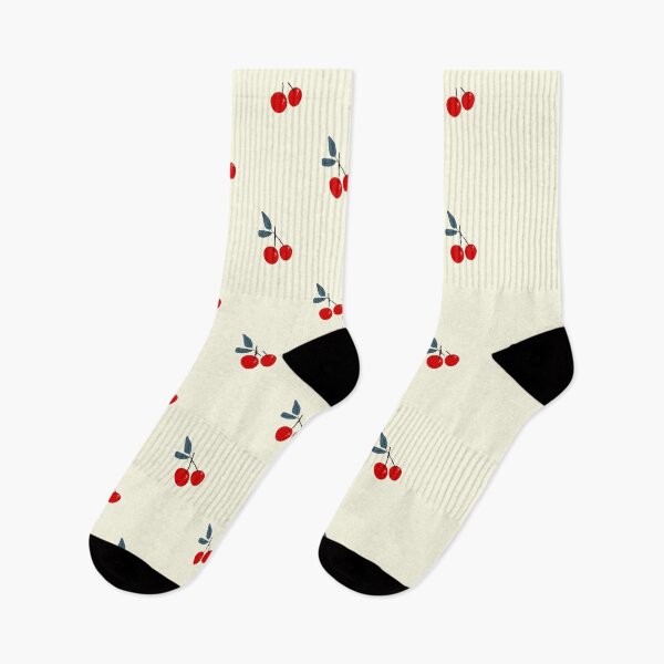 Item preview, Red Cherry Pattern on Soft Yellow Background – Cute Summer Fruit Aesthetic designed and sold by TropicalTrails.