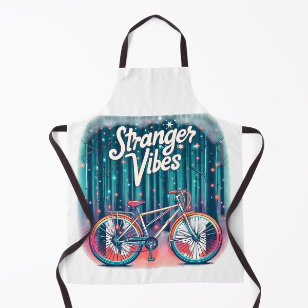 Artikelvorschau, Stranger Vibes, Wald, Lichter, Fahrrad entworfen und verkauft von TrueArtVibes.