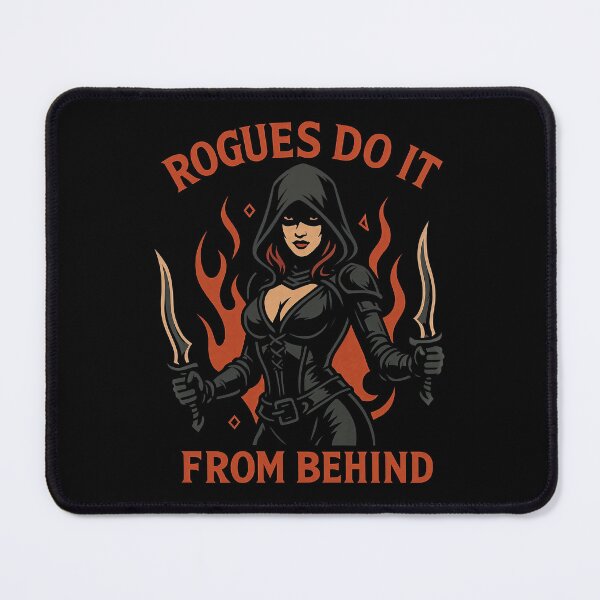 Item preview, Rogues Do It From Behind – Funny RPG Stealth Class Gamer Design designed and sold by Victor Shadehorn.