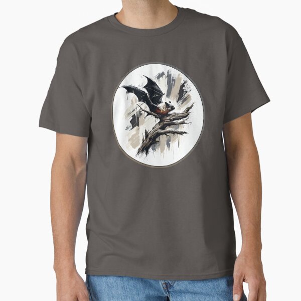 Item preview, Watercolor Bat on Branch – Brown and Black Nocturnal Art designed and sold by Kobeko.