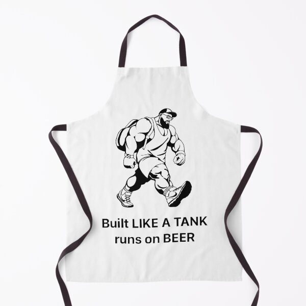 Item preview, Built Like a Tank, Runs on Beer – Bold Fitness & Humor Design 2 designed and sold by To-wonderland.