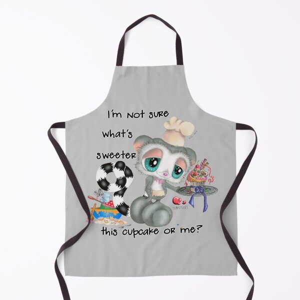 Item preview, Cute Lemur with Cupcake Gift – I'm Not Sure What's Sweeter Confectioner Hand Drawn Art designed and sold by Plakartis.