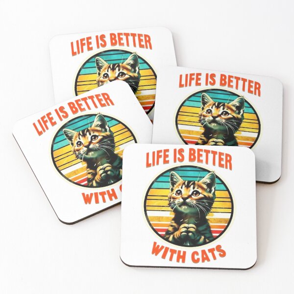Item preview, Life is better with cats designed and sold by JonysCreativeDesigns.