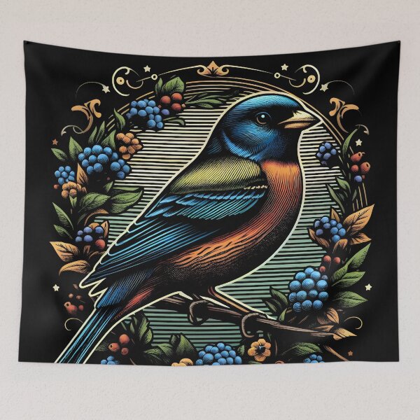 Item preview, Painted Bunting 4 designed and sold by theAVIARY7.