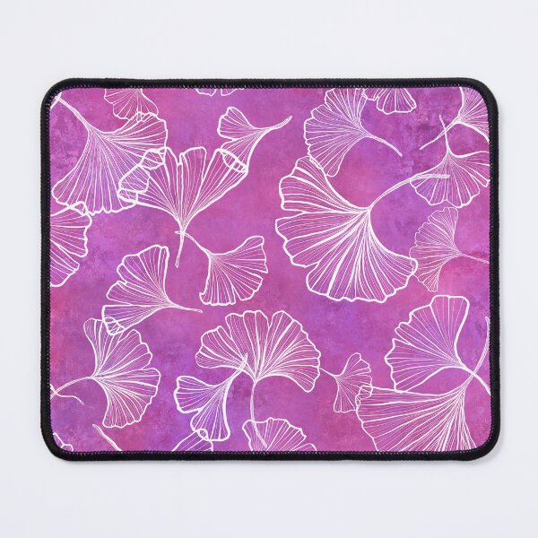 Item preview, Ginkgo-White on Dark Pink designed and sold by lisanganart.
