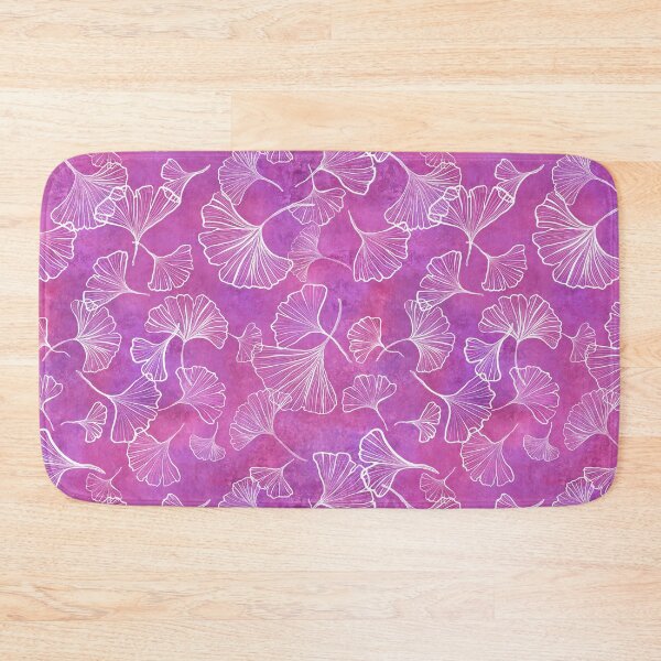 Item preview, Ginkgo-White on Dark Pink designed and sold by lisanganart.