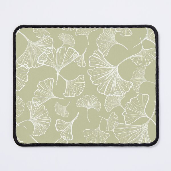 Item preview, Ginkgo-White on Olive designed and sold by lisanganart.