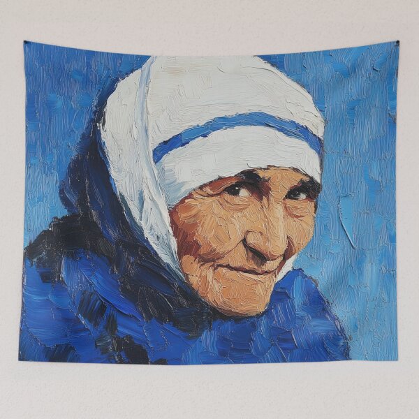Item preview, Mother Teresa | Post-impressionist painting style designed and sold by ComicsFactory.