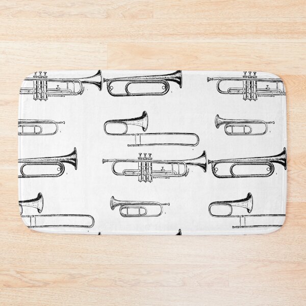 Item preview, Vintage Brass Instruments Illustration - Trumpet, Bugle & Trombone designed and sold by WorldLily.