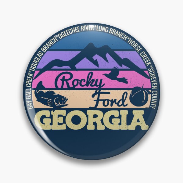 Item preview, Rocky Ford Georgia Sunset Retro Vintage Local Pride Logo designed and sold by CRHPOD20.