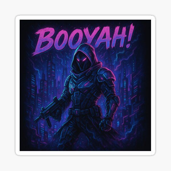 Item preview, Neon Phantom – Booyah Overdrive | Free Fire Cyberpunk Fan Art designed and sold by hvnteam.