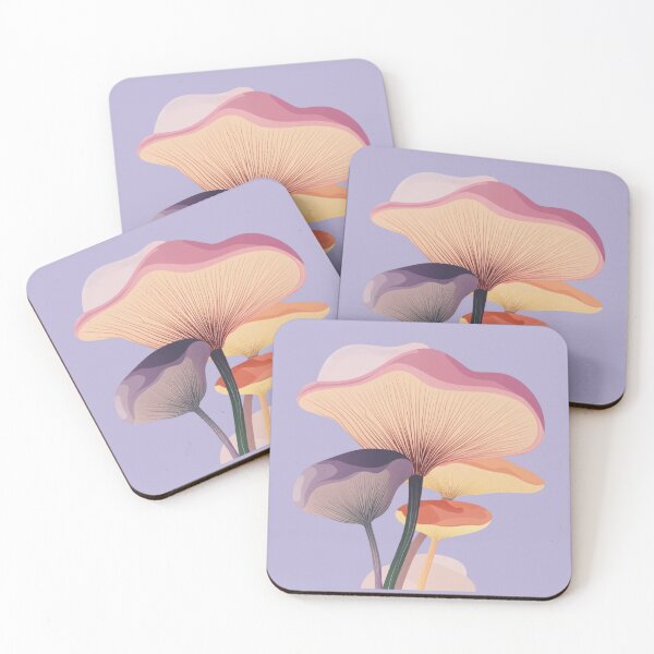 Item preview, Abstract Pastel Mushroom Art | Whimsical Nature Design in Soft Colors designed and sold by Dream Circuit .