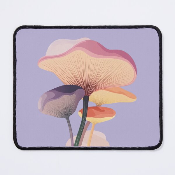 Item preview, Abstract Pastel Mushroom Art | Whimsical Nature Design in Soft Colors designed and sold by Dream Circuit .