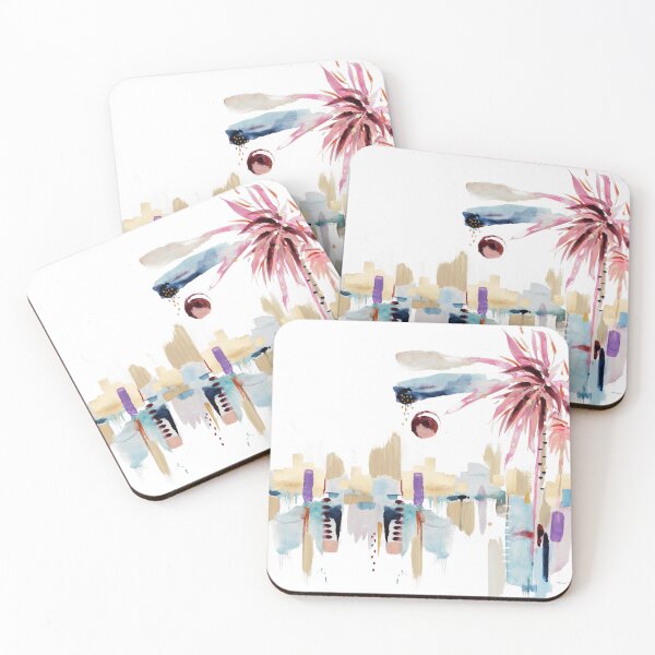 Item preview, Malibu Abstract Palm City Scape designed and sold by KJWoodhouse.