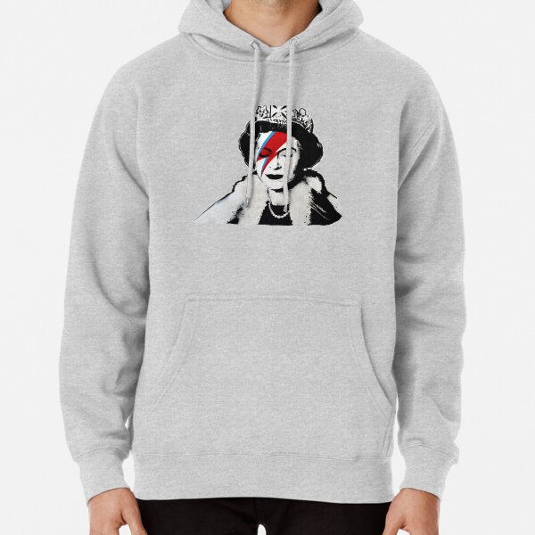 Banksy UK England Königin Elisabeth Rockband Gesicht Make-up Hoodie