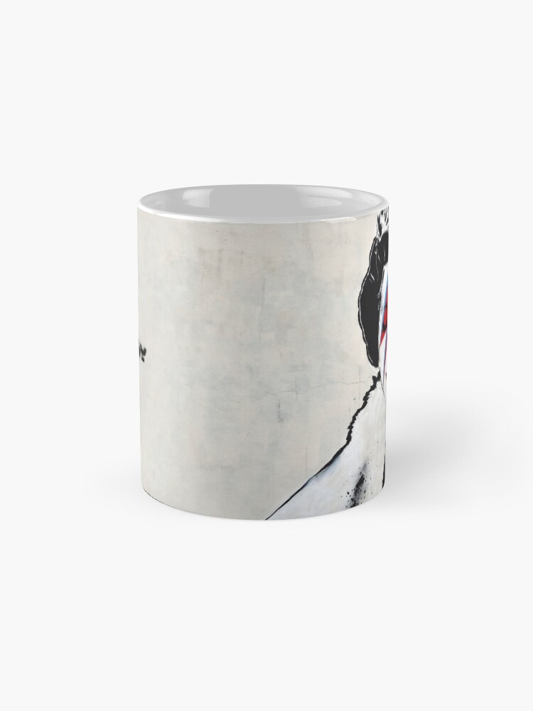 Alternate view of Banksy UK England Queen Elisabeth rockband face makeup original HD Coffee Mug