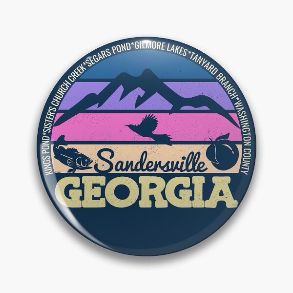 Item preview, Sandersville Georgia Sunset Retro Vintage Local Pride Logo designed and sold by CRHPOD20.