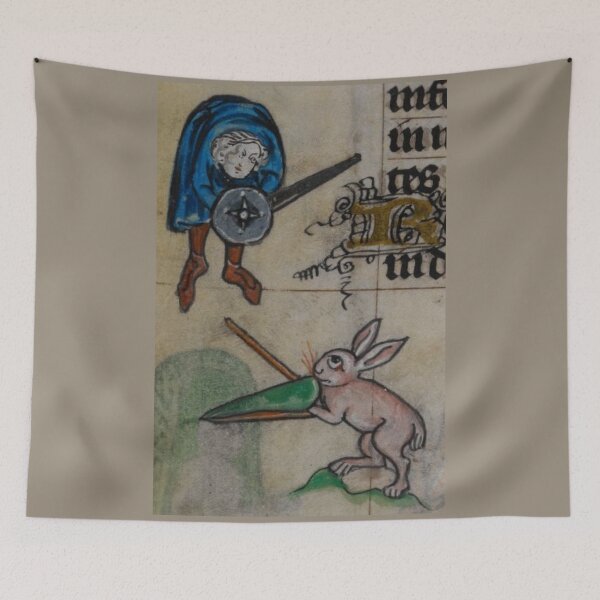Item preview, "The Hunchback and the Cyclops Rabbit", medieval painting, 5th century AD designed and sold by PatronesKawai.