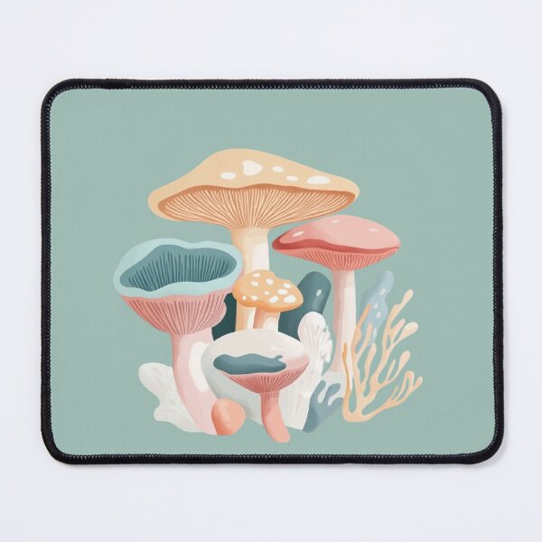 Item preview, Abstract Pastel Mushroom Art | Whimsical Nature Design in Soft Colors designed and sold by Dream Circuit .
